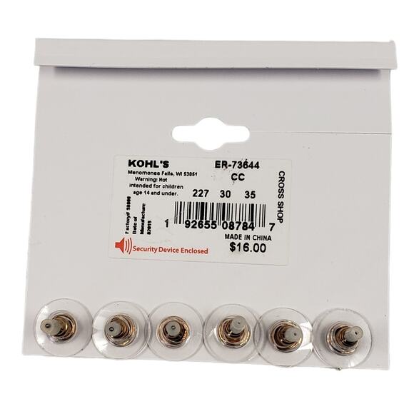 5/10 NWT SO set of 3 rose gold earrings - Picture 2 of 4